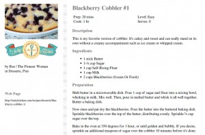 Blackberry Cobbler #1