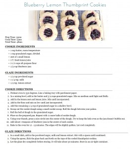 Blueberry Lemon Thumbprint Cookies