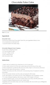 Chocolate Poke Cake