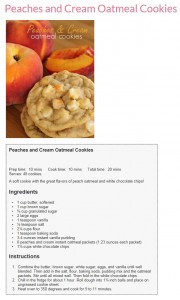Peaches and Cream Oatmeal Cookies