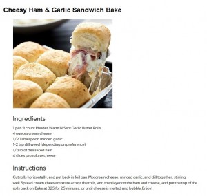 Cheesy Ham & Garlic Sandwich Bake