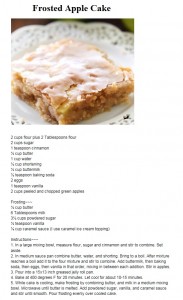 Frosted Apple Cake