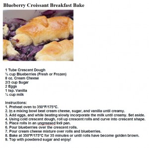 Blueberry Croissant Breakfast Bake